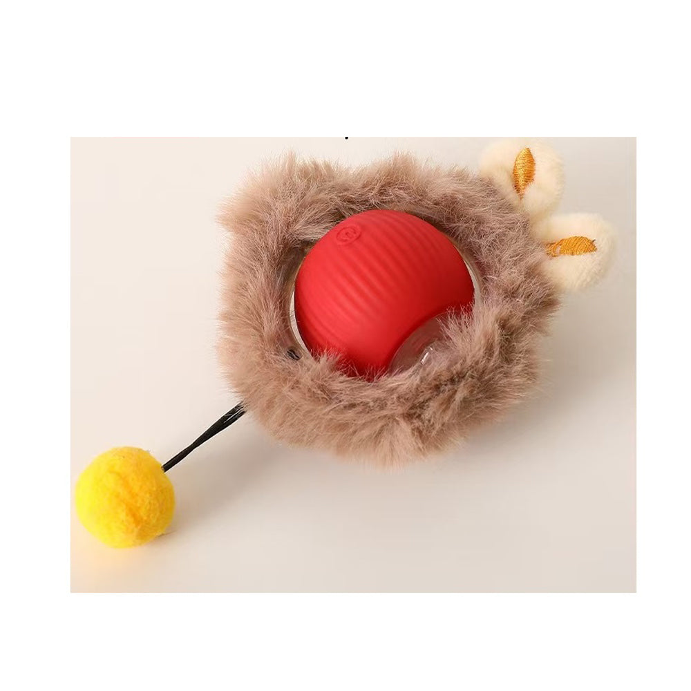 Automatic rolling cat toy with lights
