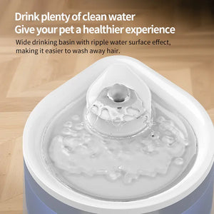 Automatic dog water fountain with visible scale