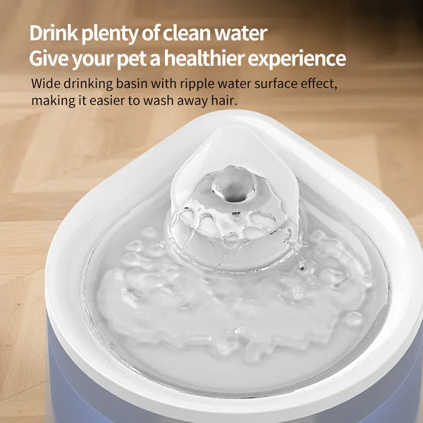 Automatic dog water fountain with visible scale