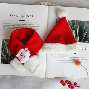 Knitted Christmas bell collar for dogs and cats