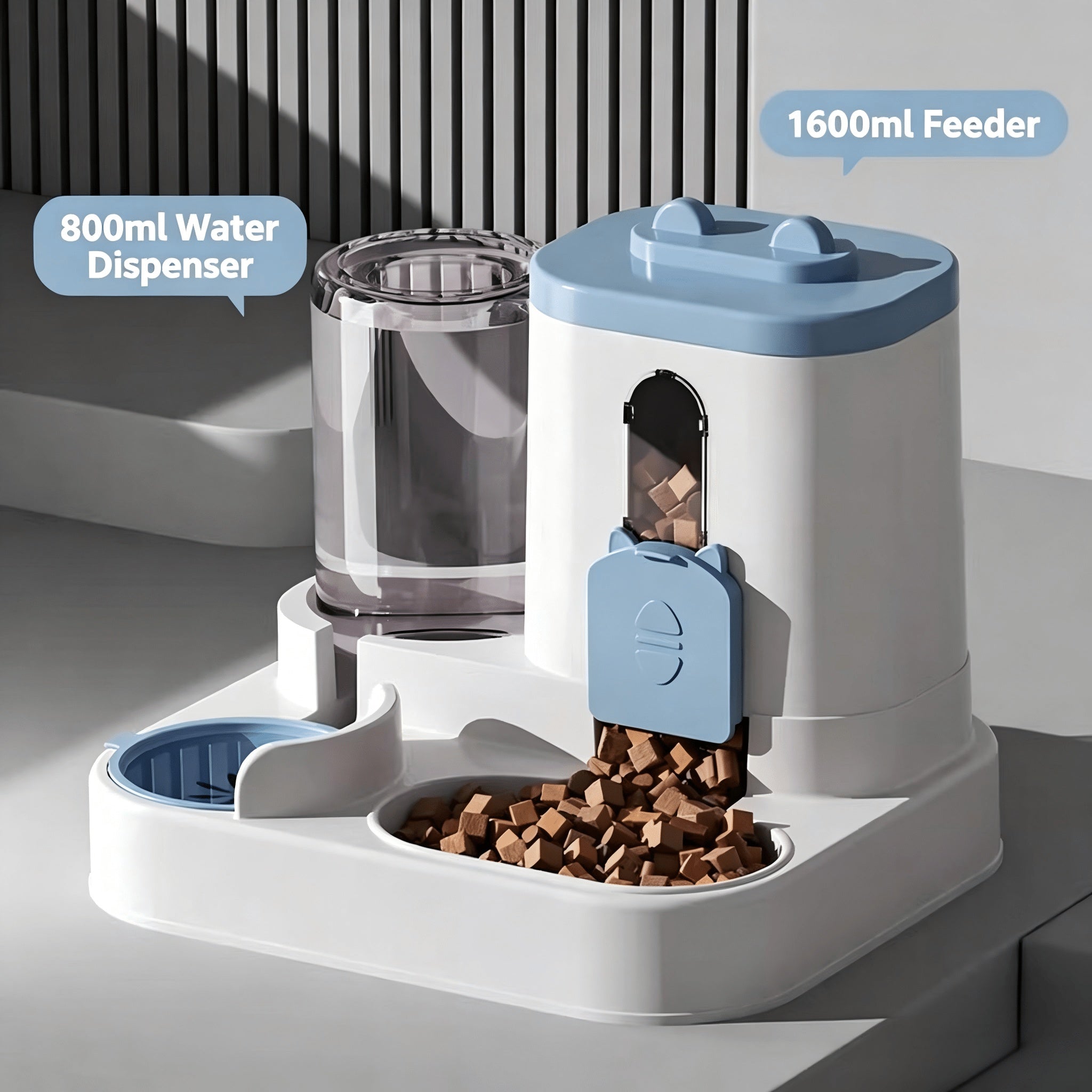 Cat Feeding Station With Water Tank