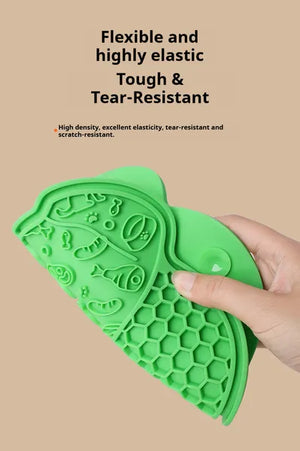 Pet lick mat for grooming and bath time