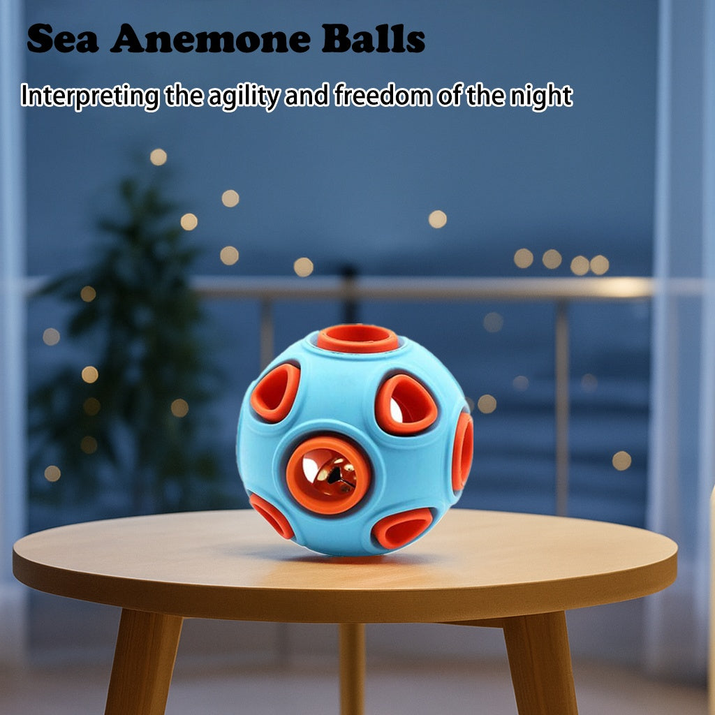 Dog ball toy with built in bell sound