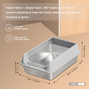 Durable litter pan for large cats