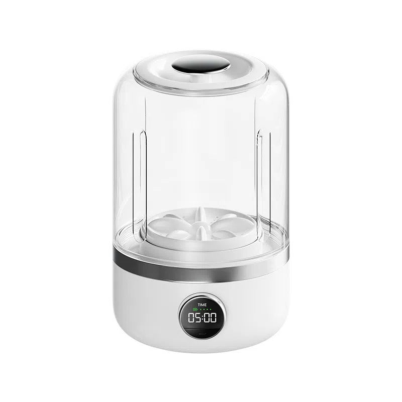 Portable cordless laundry washer with low-noise operation and compact space-saving design