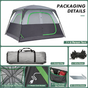 spacious 6 person camping tent interior cabin design