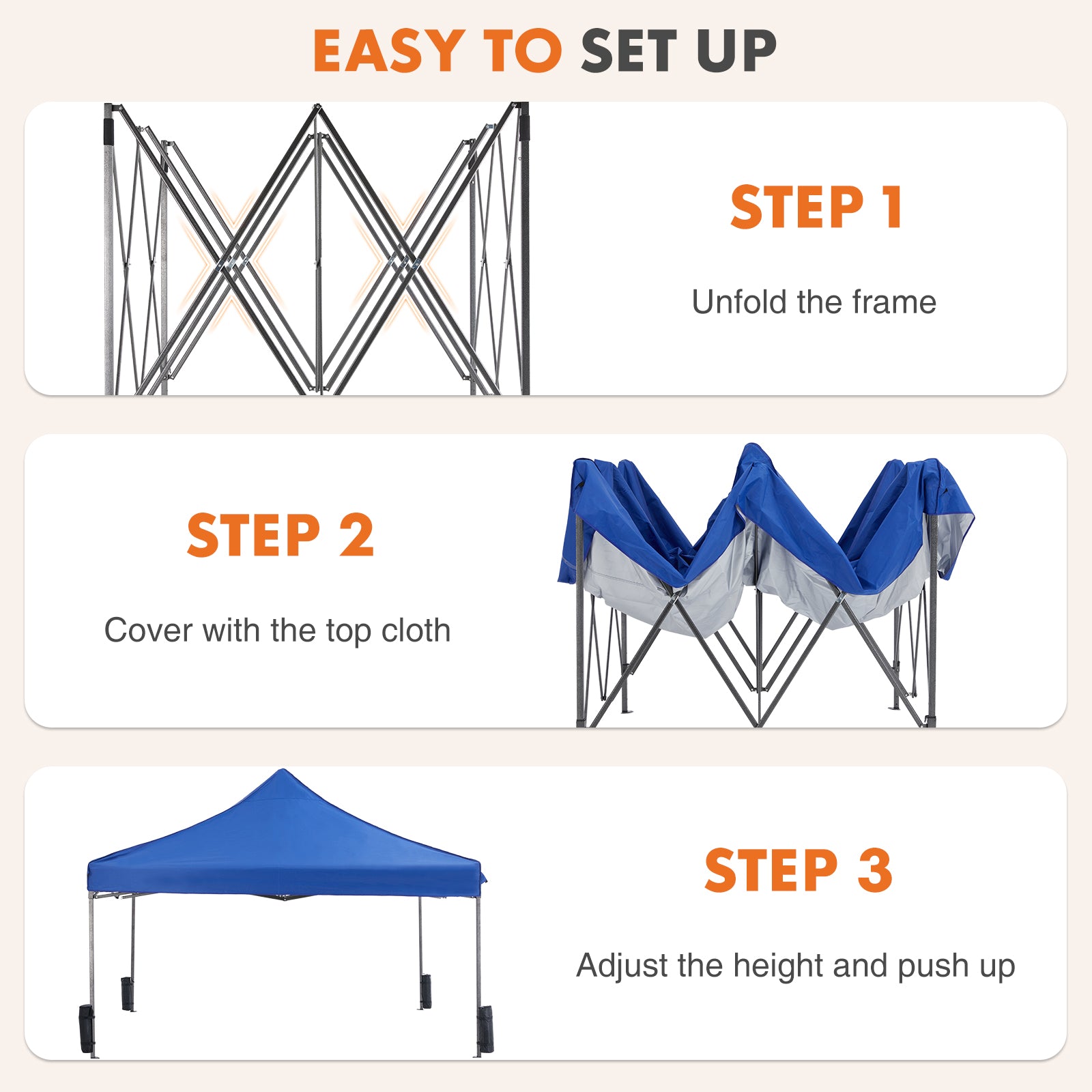 blue pop up canopy tent outdoor party shade shelter