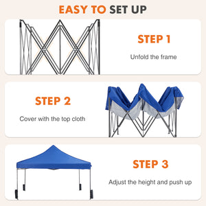 blue pop up canopy tent outdoor party shade shelter