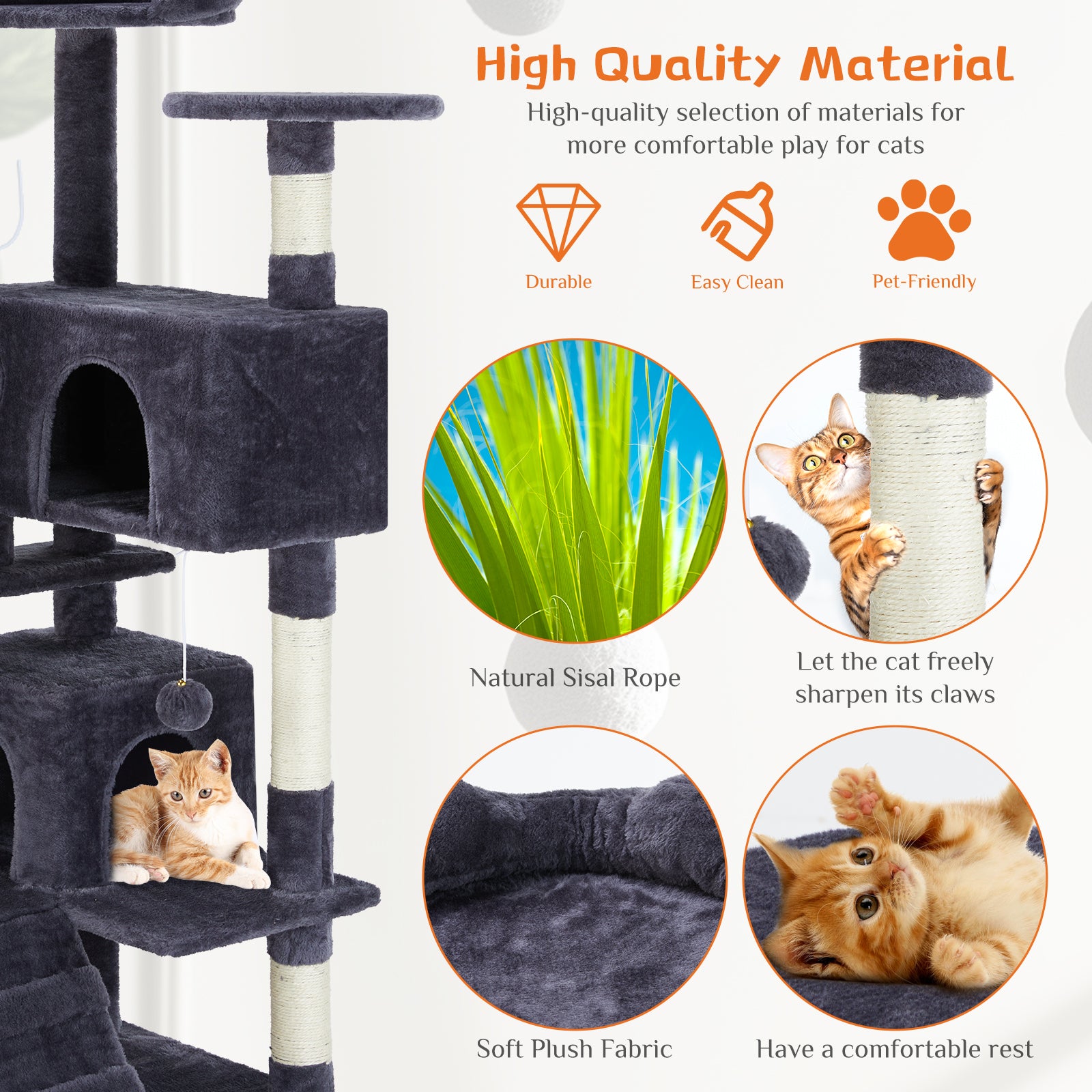 cat climbing tree setup for exercise and play