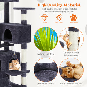 cat climbing tree setup for exercise and play