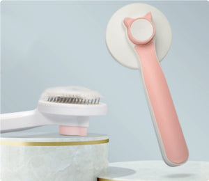 Cat deshedding brush for removing loose hair