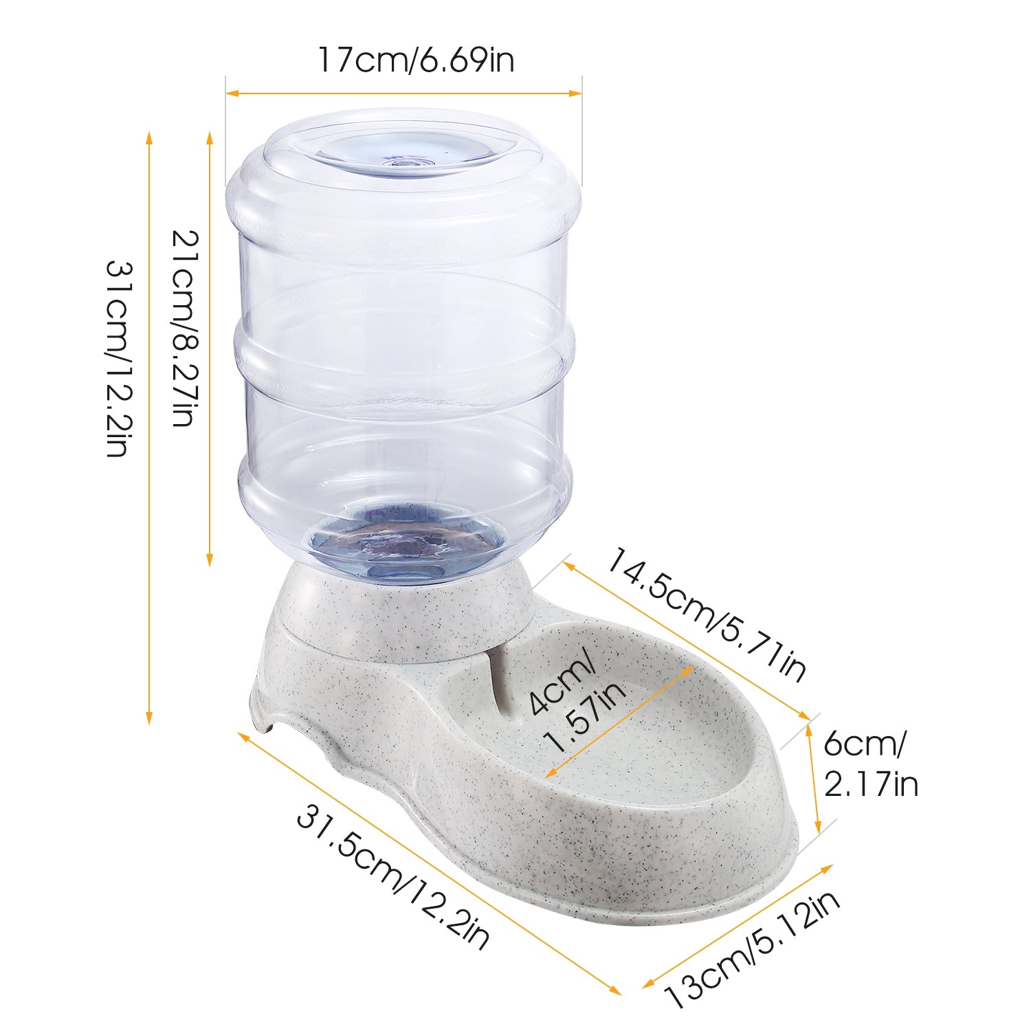 Self refilling water bowl for cats and dogs