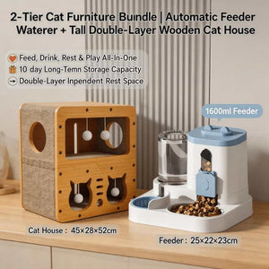 Cat Furniture Combo Set With Feeder