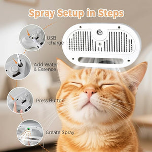 cat hair removal comb for reducing shedding and loose fur