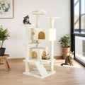 cozy resting area for cats inside treehouse