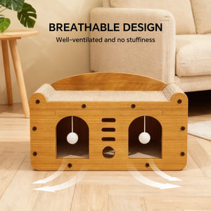 Cardboard cat scratcher bed lounge for relaxing and play