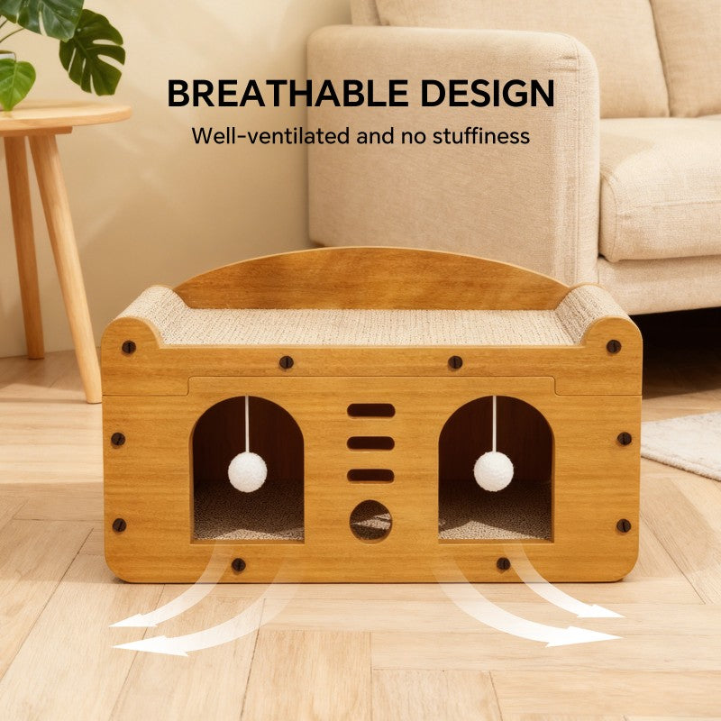 Cardboard cat scratcher bed lounge for relaxing and play