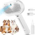 3 in 1 cat steam brush spray grooming and hair removal comb