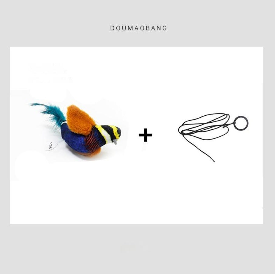 Colorful Bird Design Cat Toy