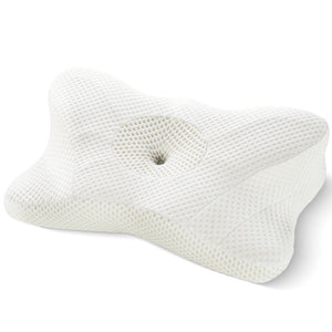 Contour memory foam neck pillow designed for better sleep quality