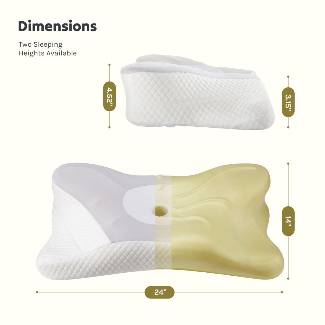 Cooling cervical pillow designed for better airflow and comfort