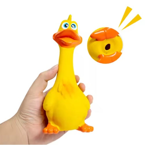 Cute duck puppy toy for chewing and fetching