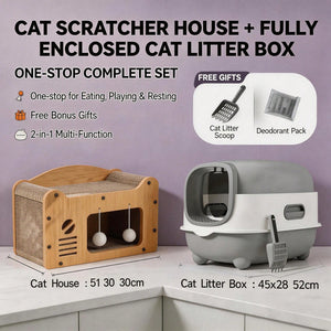 Fully Enclosed Cat Toilet Furniture