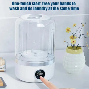 USB rechargeable mini washing machine with three cleaning modes for everyday delicate garments