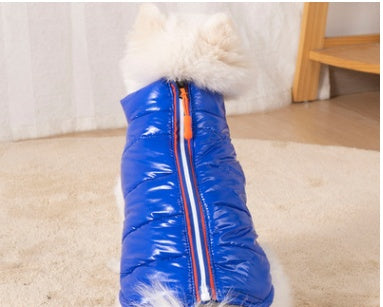 Cute bear strap dog clothing with plush ball