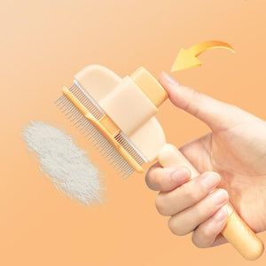Deshedding brush for pet hair removal