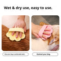 Soft rubber dog bath brush for pet grooming and massage