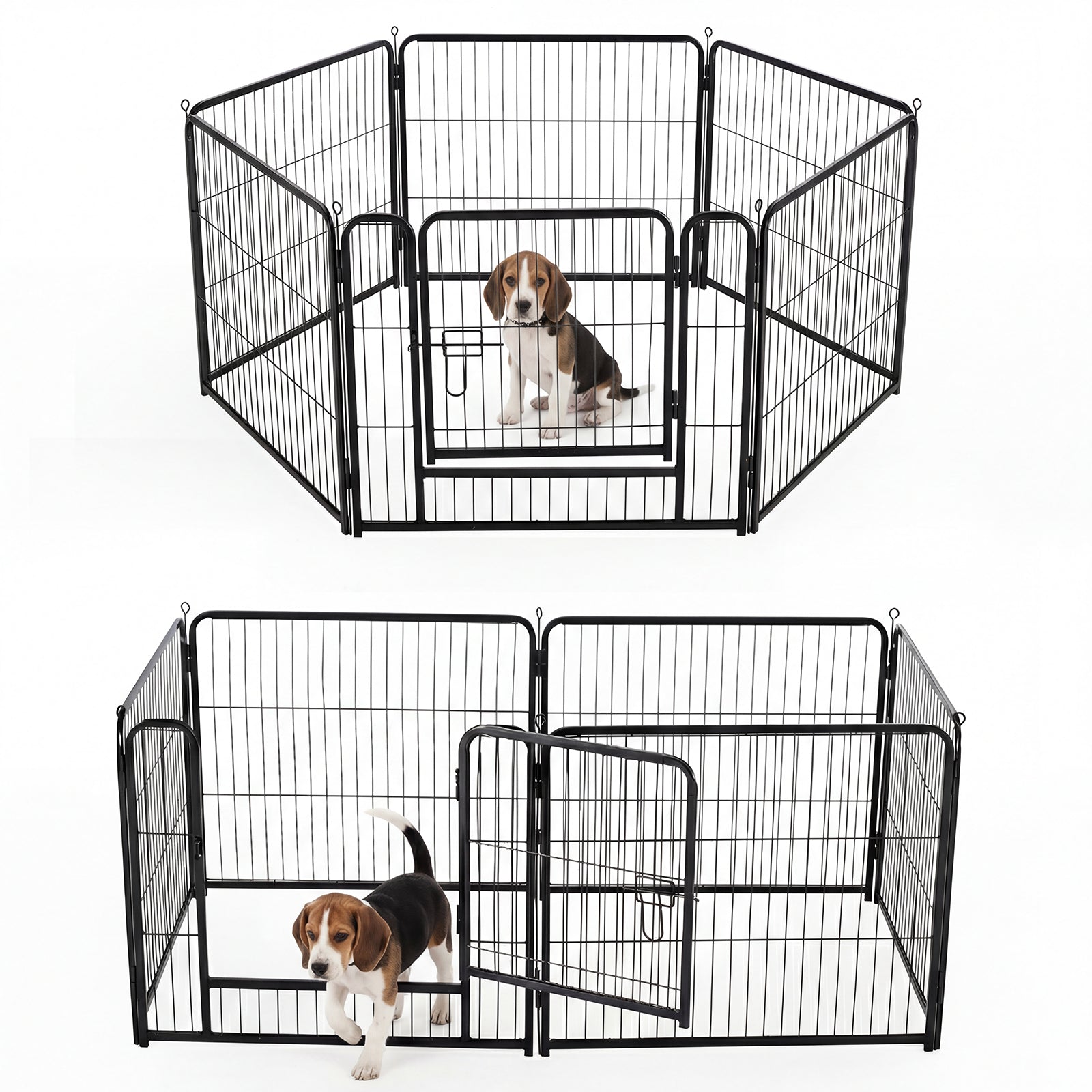 dog exercise pen outdoor safe play area metal fence panels