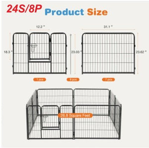 heavy metal dog fence pen strong and durable design