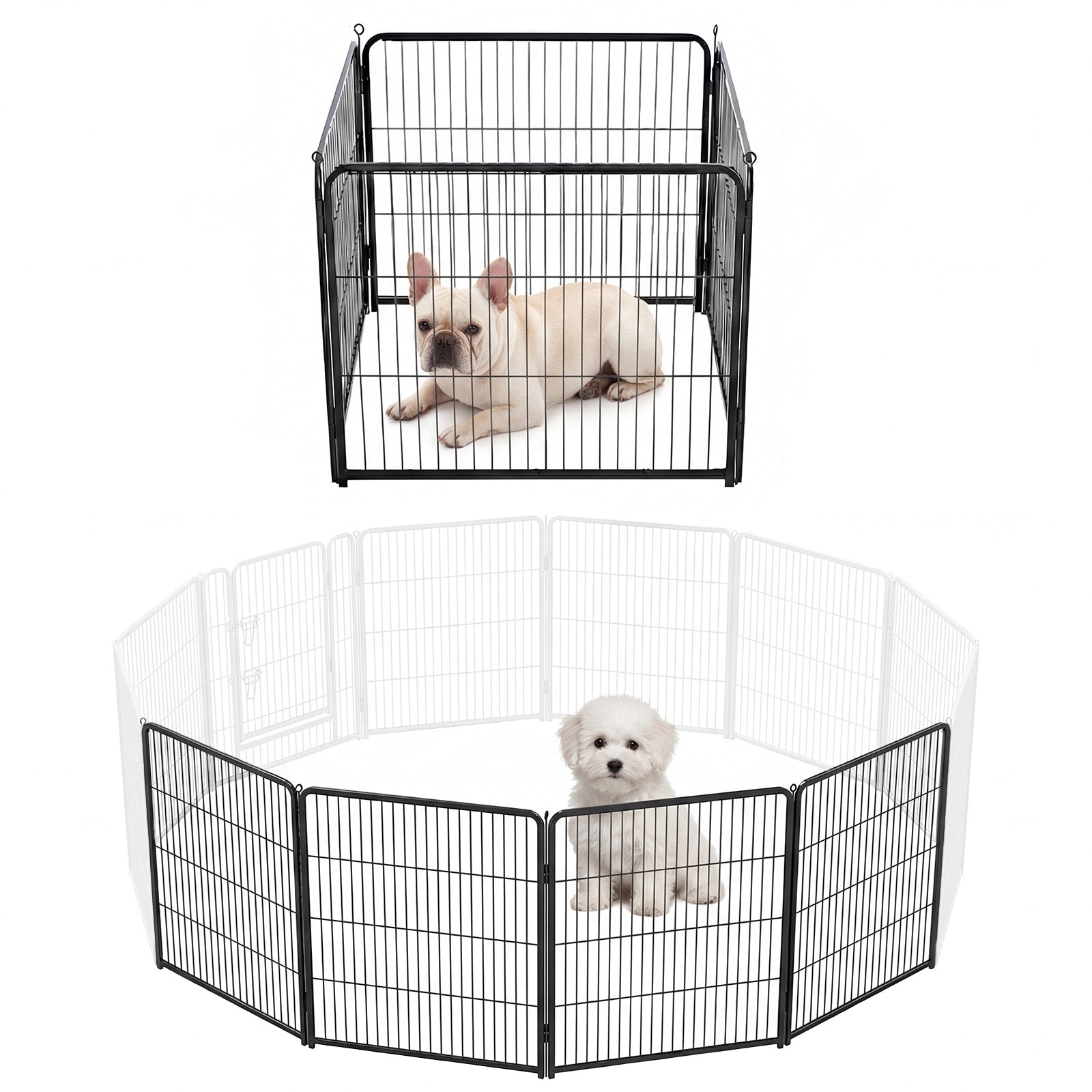 dog fence with lockable door secure pet playpen easy access