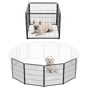 dog fence with lockable door secure pet playpen easy access