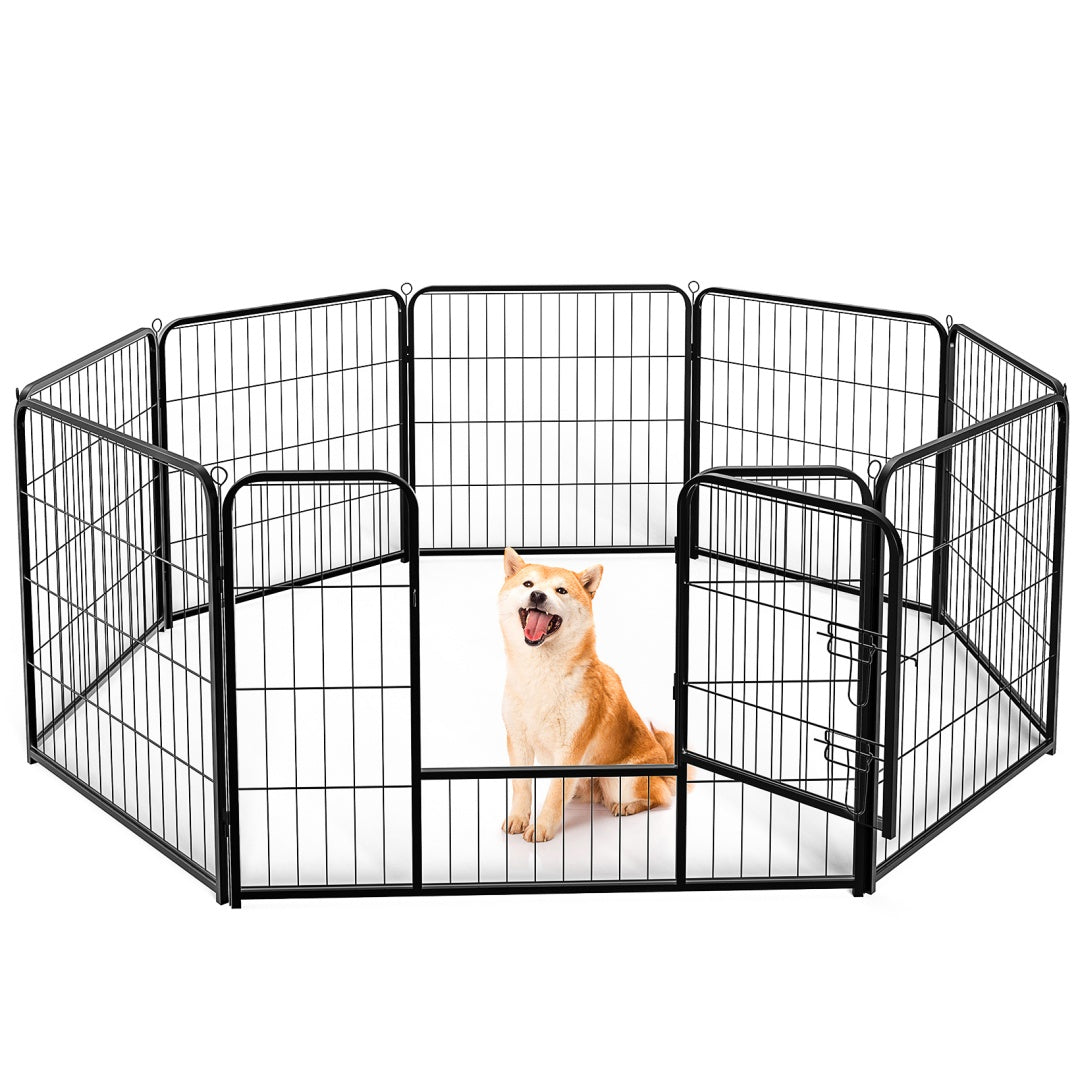 dog playpen with secure door for easy access