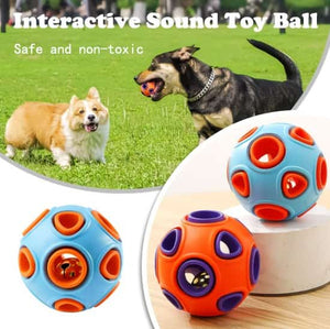 Interactive rubber ball toy for dogs