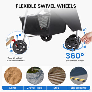 dog stroller for outdoor walking smooth ride pet cart for dogs
