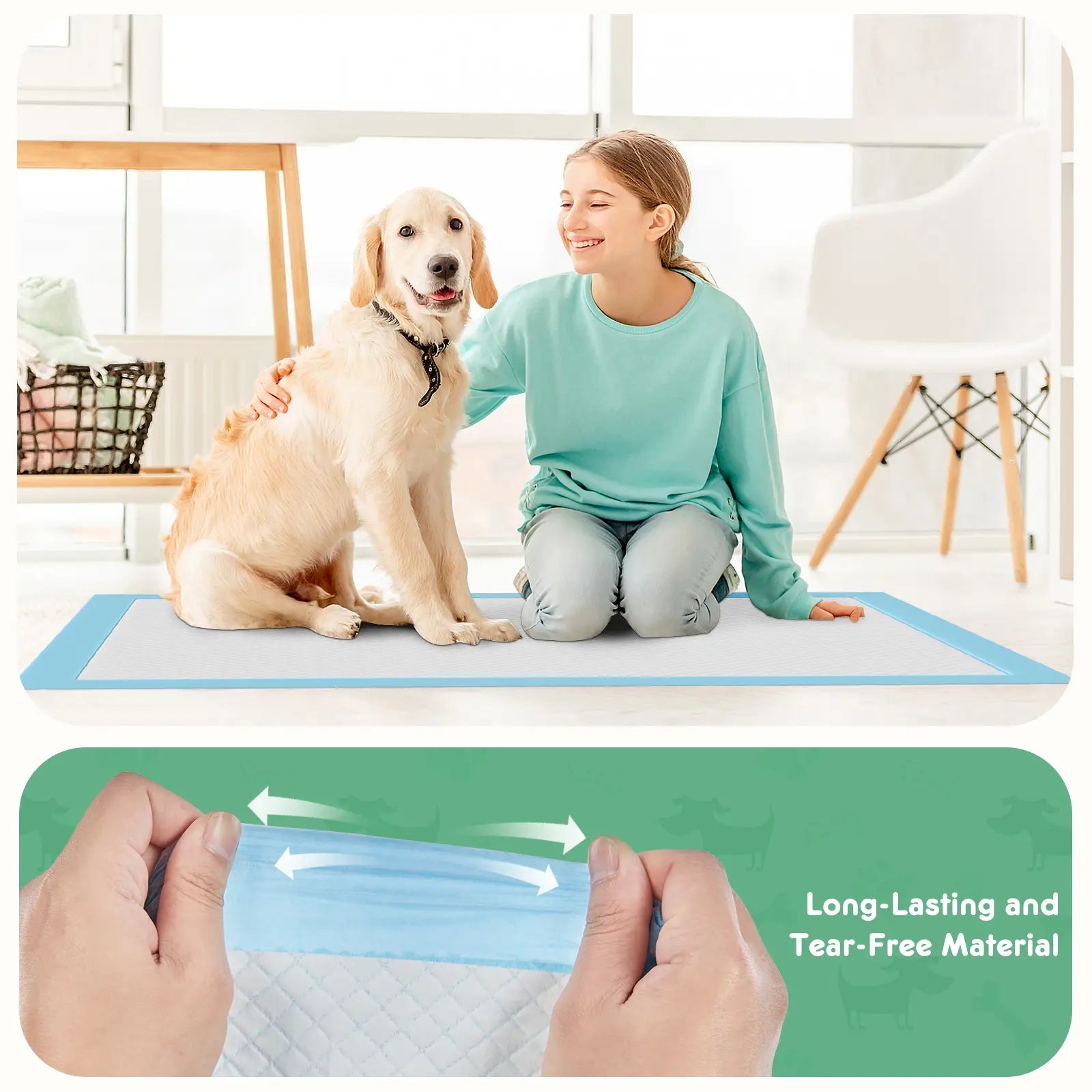 ultra absorbent layers of puppy potty training pads