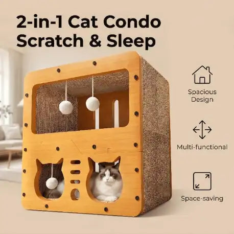 Double Layer Cat Scratcher House