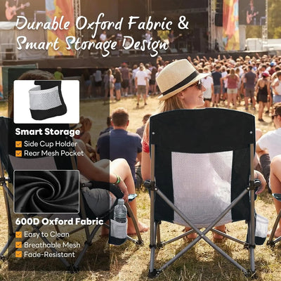 Compact backpacking chair with lightweight foldable design for camping, hiking, fishing, and outdoor adventures