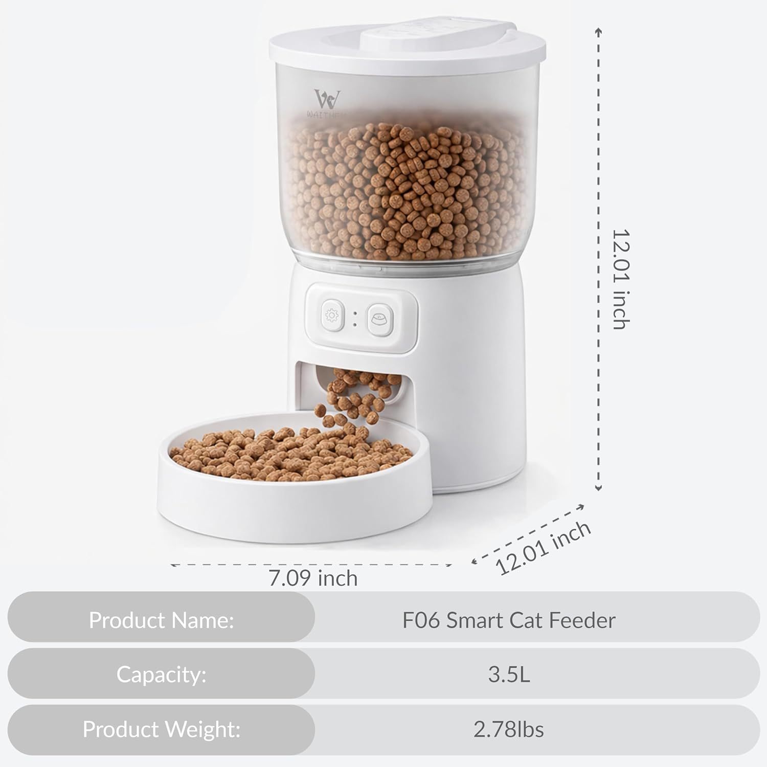 dual power automatic cat feeder with battery backup and adapter