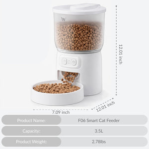 dual power automatic cat feeder with battery backup and adapter