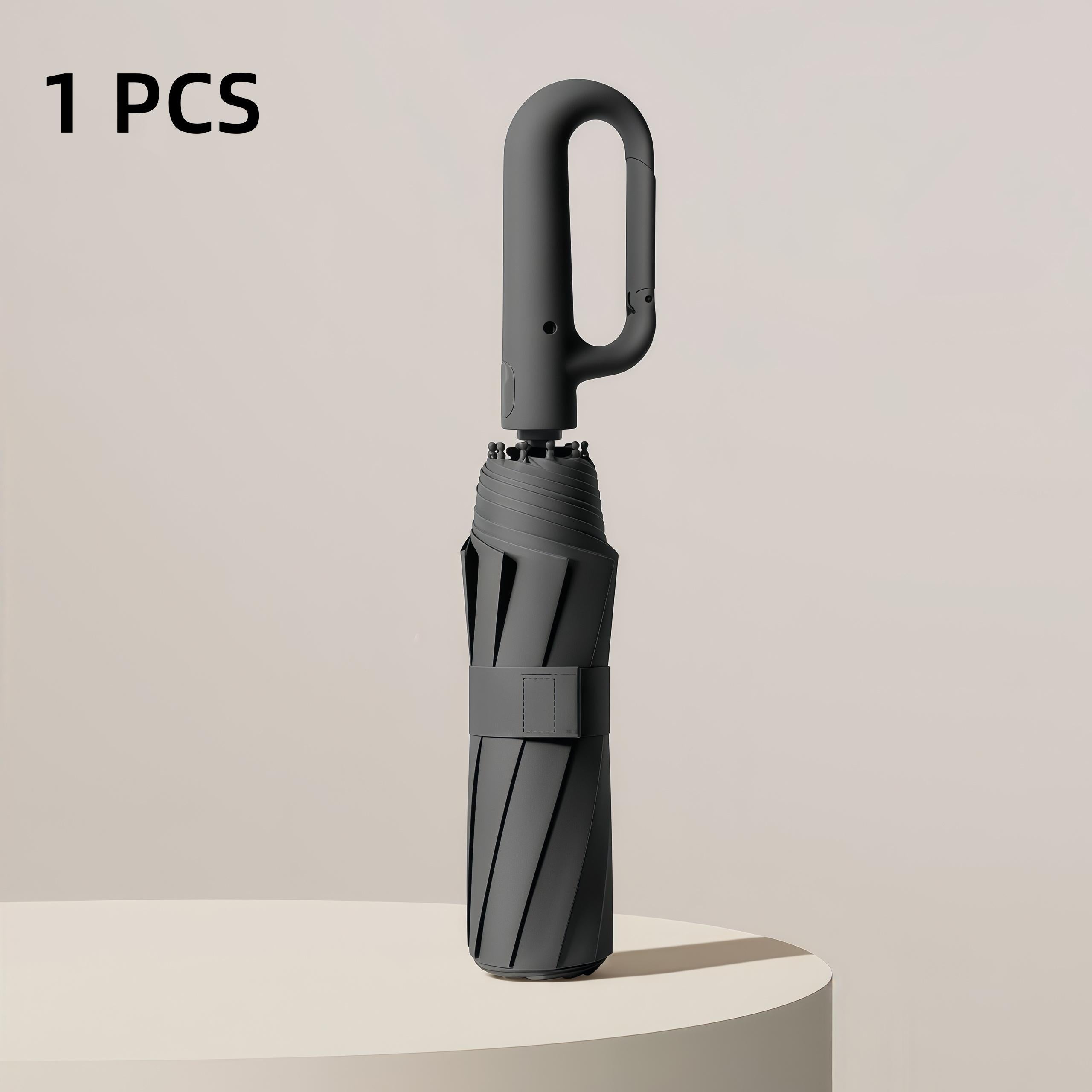 Compact automatic umbrella with one-touch open and close button for quick use