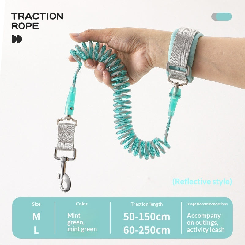 Adjustable wrist strap with soft breathable inner lining for dog walks