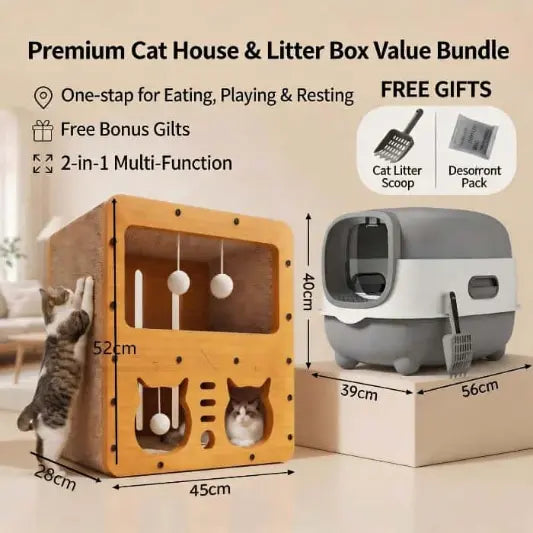 Wooden Cat Furniture Bundle For Indoor Cats