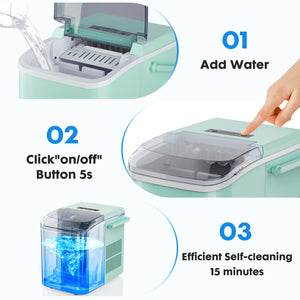 Electric ice cube maker machine with 24lb daily capacity