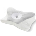 Ergonomic memory foam neck pillow with cervical support for comfortable sleep