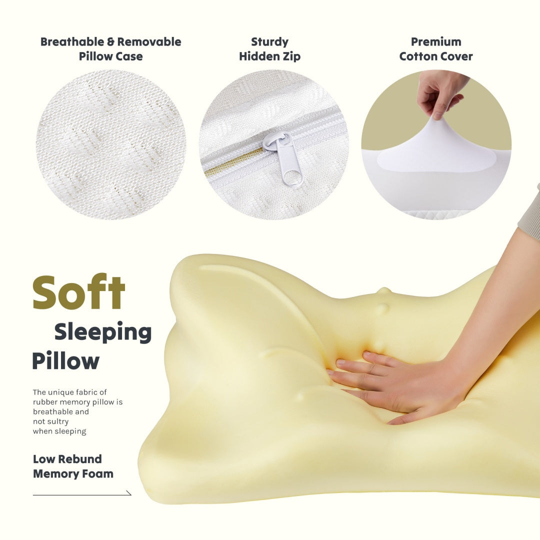 Ergonomic neck support pillow for comfortable sleeping position