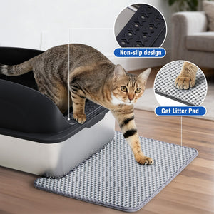 Dimensions view of an extra large stainless steel cat litter box.